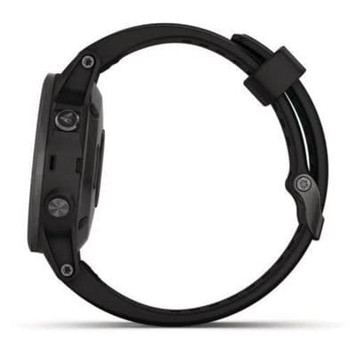GARMIN Smart Watch (42 mm, Black Case, Black Band) Fenix 5S Plus