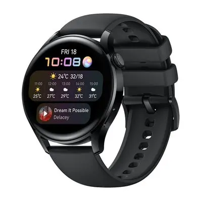 HUAWEI Smart Watch (46 mm, Black Case, Black Band) 3 Active Edition
