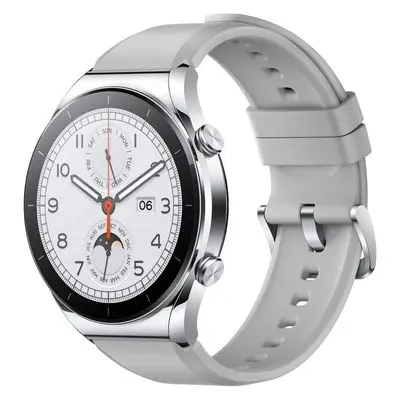 XIAOMI Watch S1 สมาร์ทวอทช์ (36.32 mm., ตัวเรือนสีเงิน, สายสีเทา) รุ่น BHR5669AP