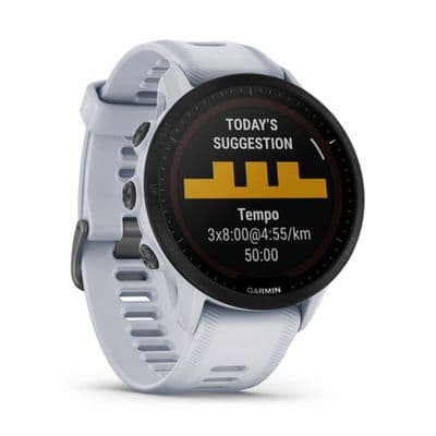 GARMIN Forerunner 955 Solar GPS Smart Watch (46 mm, White Stone Case, White Stone Band)
