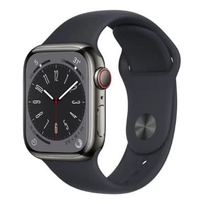 APPLEWatch Series 8 GPS + Cellular (41mm., Graphite Stainless Steel Case, Midnight Sport Band)