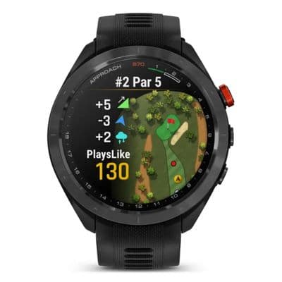 Approach S70 Golf Smart Watch (47mm., Black Case, Black Band)