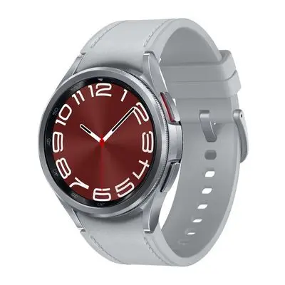 SAMSUNG Galaxy Watch6 Classic สมาร์ทวอทช์ (43mm., ตัวเรือนสี Silver, สายสี Silver) รุ่น SM-R950NZSAASA