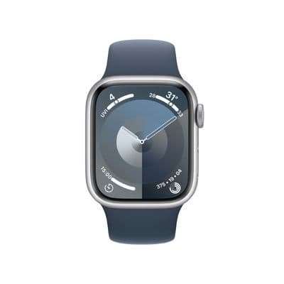 APPLE Watch Series 9 GPS 2023 (41mm., S/M Size, Silver Aluminum Case, Storm Blue Sport Band)