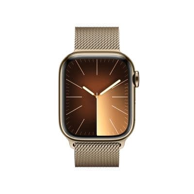 APPLE Watch Series 9 GPS + Cellular (41mm., Gold Stainless Steel Case, Gold Milanese Loop)