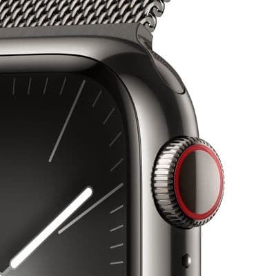 APPLE Watch Series 9 GPS + Cellular (41mm., Graphite Stainless Steel Case, Graphite Milanese Loop)