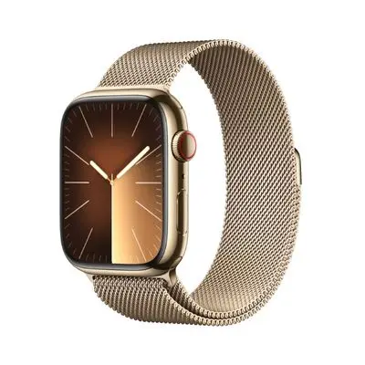 Watch Series 9 GPS + Cellular 2023 (45mm., Gold Stainless Steel Case, Gold Milanese Loop)