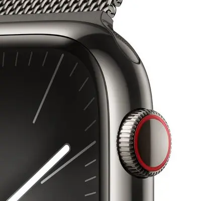 APPLE Watch Series 9 GPS + Cellular 2023 (45mm., Graphite Stainless Steel Case, Graphite Milanese Loop)
