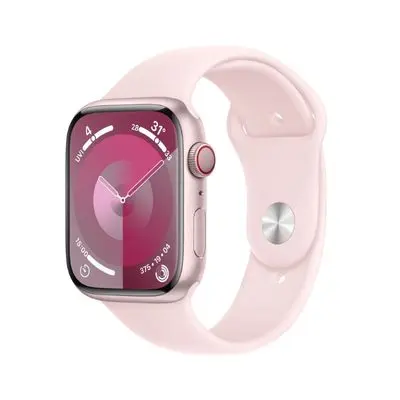 Watch Series 9 GPS + Cellular 2023 (45mm., S/M Size, Pink Aluminum Case, Light Pink Sport Band)