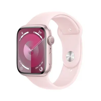Watch Series 9 GPS 2023 (45mm., S/M Size, Pink Aluminum Case, Light Pink Sport Band)