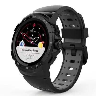 MYKRONOZ Smart Watch (54.6mm, Black Case, Black/Grey Band) ZeSport 2