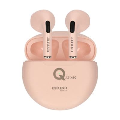 AIWA AT-X80Q Truly Wireless In-ear Wireless Bluetooth Headphone (Pink)