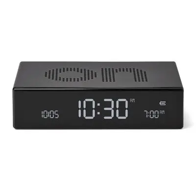 LEXON Flip Premium Reversible LCD Alarm Clock (Black) LR152N