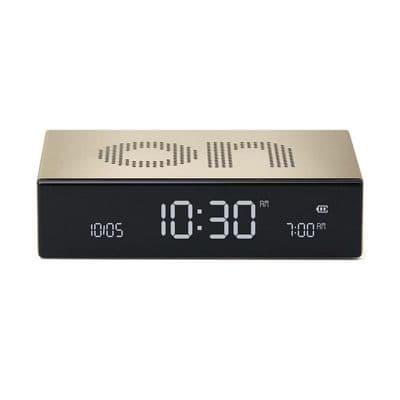LEXON Flip Premium Reversible LCD Alarm Clock (Gold) LR152D