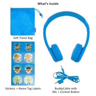 BUDDYPHONES หูฟังสำหรับเด็ก (สี Cool Blue)