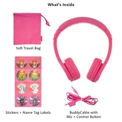 BUDDYPHONES Explore+ หูฟังสำหรับเด็ก (สี Rose Pink)