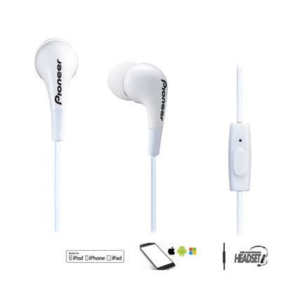 PIONEER In-ear Wire Headphone (White) SE-CL502T-W