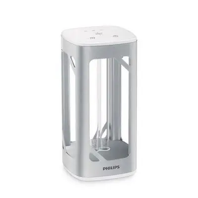 UV-C Disinfection Desk Lamp (24 W, Silver)