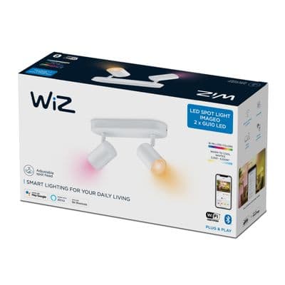WIZ LED Spot Light (5W, 2 bulbs, White) Imageo RGB