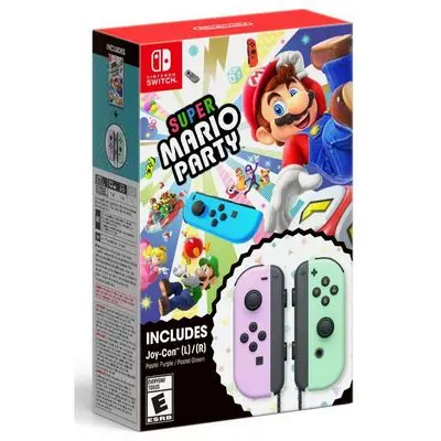 Switch Game Super Mario Party + Joy-Con Pair (Pastel Purple/Pastel Green)