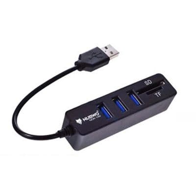 NUBWO USB Hub+Card Reader (3 Ports,Mixed Color) NCR-100