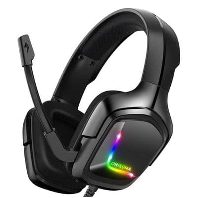ONIKUMA Over-ear Wire Gaming Headphone With RGB (Black) K20