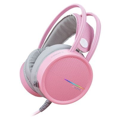 NUBWO Over-Ear Wire Gaming Headphone (Pink) X98