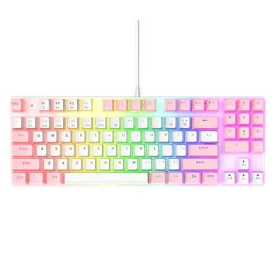 ONIKUMA Mechanical Gaming Keyboard Mini RGB (White-Pink) HARU