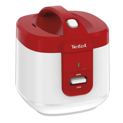 TEFAL Rice Cooker (700 W, 2 L, White/Red) Everforce Mechanical RK3625