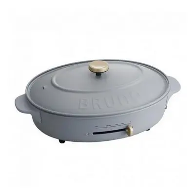 BRUNO Electric Pan (1200 W, Grey) Oval Hot Plate