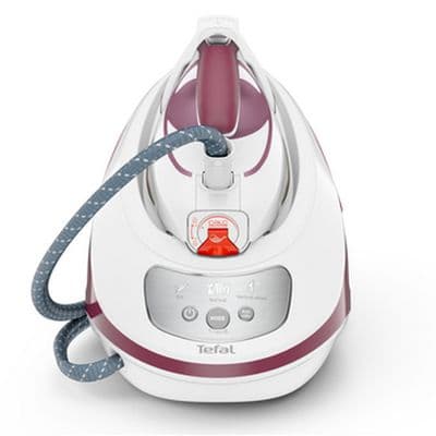 TEFAL Express Protect Steam Generator Iron (2830W, Burgundy/White) SV9201 + Ironing Board
