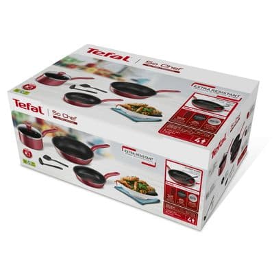 TEFAL Cookware Set (6 Piece) So Chef G135S695