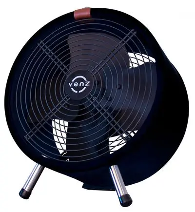 VENZ Stand Fan  12 Inch (SPACE Black) FLANNEL