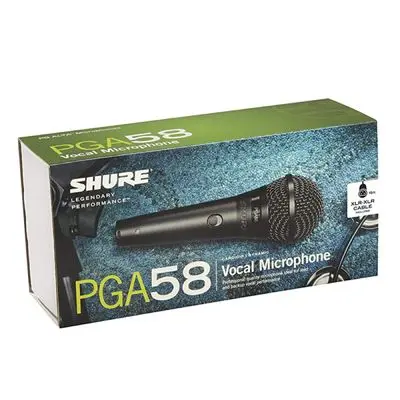 SHURE Microphone (Black) PGA58-QTR
